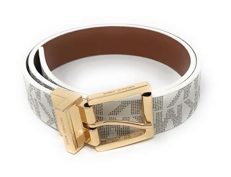 logo reversible leather belt michael kors|Michael Kors belts women's elastic.